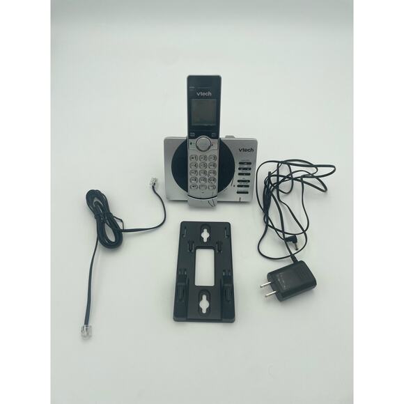 VTech CS6929 1-Handset Cordless Phone w/ Answering Machine - Silver & Black - Picture 1 of 8